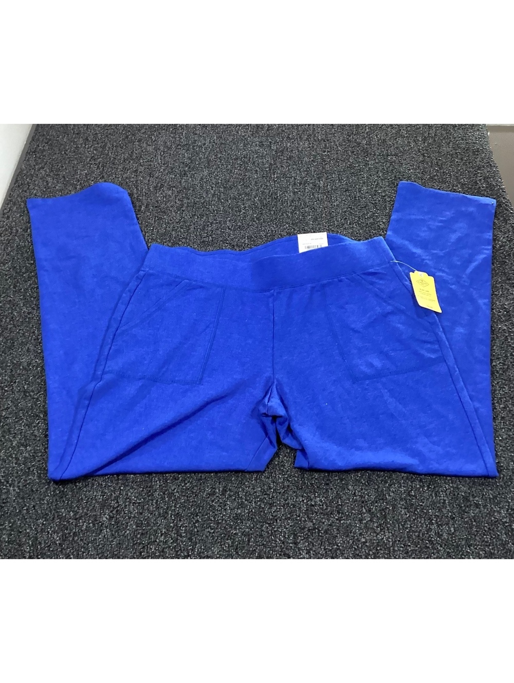 ST JOHNS BAY NWT Slim Leg French Terry Pants Large Blue
